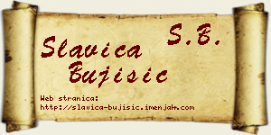 Slavica Bujišić vizit kartica